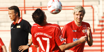 Trainer Neuhaus, Mattuschka und Brunnemann Trainingsauftakt 12.07.2010