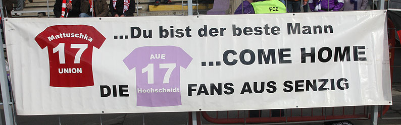 Zaunfahne in Aue