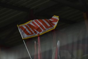 Union-Fahne im Stadion an der Alten Försterei