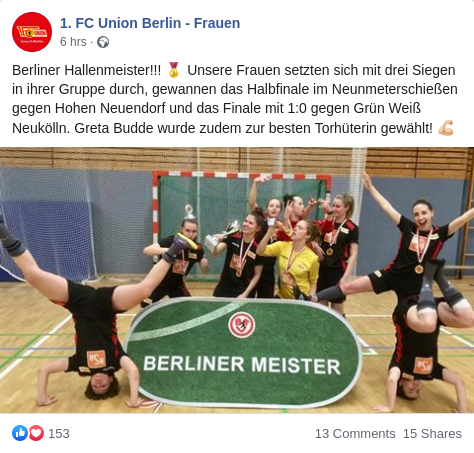 Berliner Hallenmeister 1. FC Union