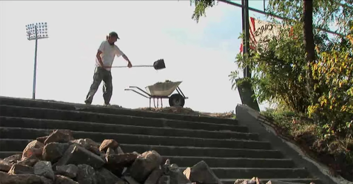 Der Stadionbau 2009 ist das Thema des Films Eisern vereint, Foto: Eisern vereint