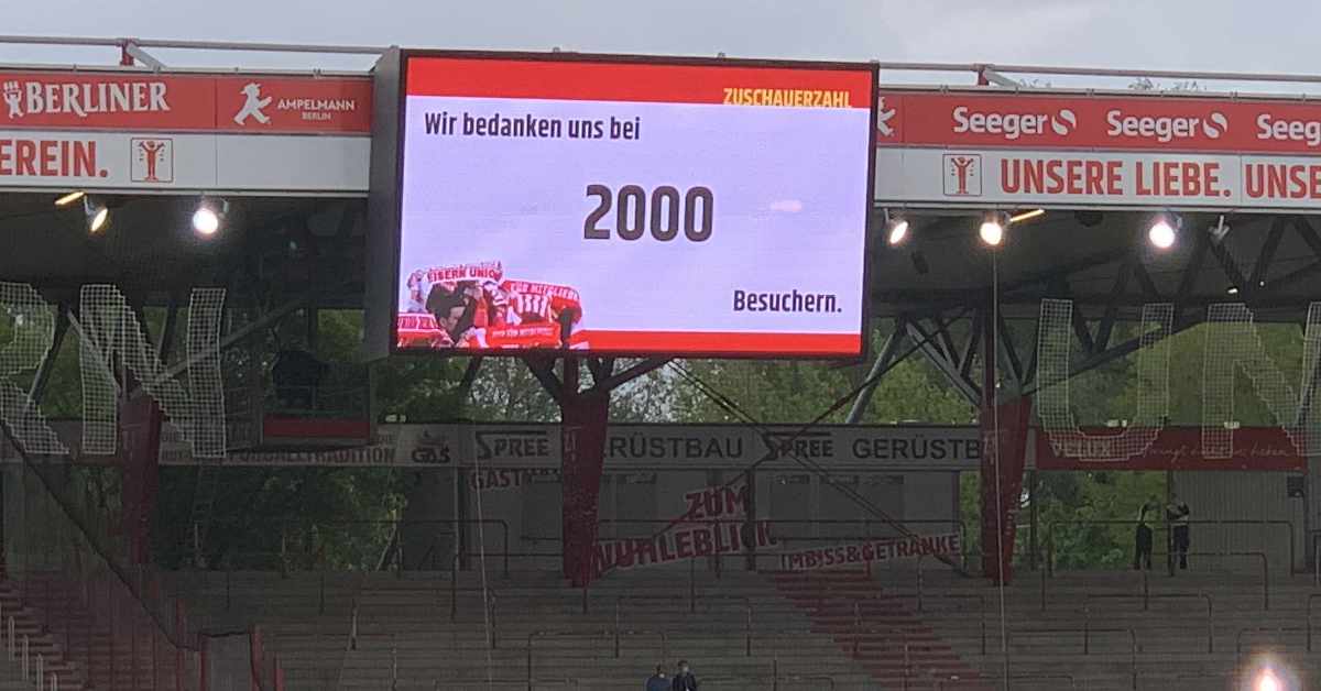 Vielleicht dürfen zum Saisonauftakt gegen Dukla Prag doch mehr als 2000 Unionfans ins Stadion. Foto: Sebastian Fiebrig