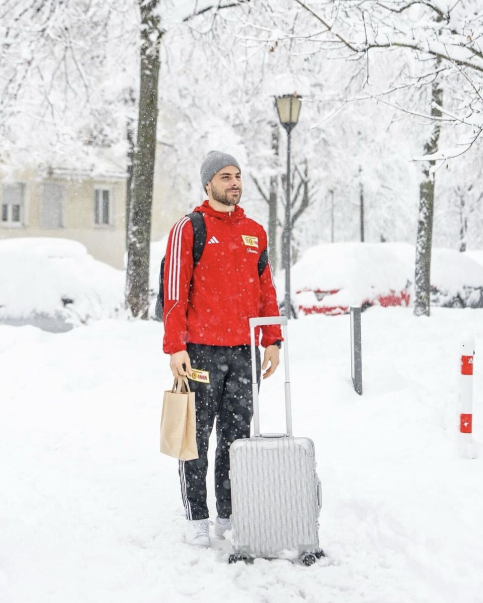 Darf Anfang Januar wieder aus dem Koffer leben: Kevin Volland hat mit Union 3 Auswärtsspiele in Folge, Foto: 1. FC Union Berlin Instagram